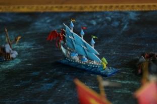 The elven ship, the Seadrake (failed paintjob imo)